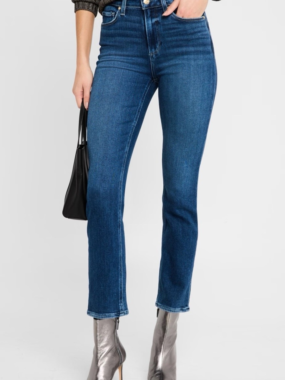 New Paige “Cindy” High-Rise Straight Leg Women's Jeans 28 ret. $168